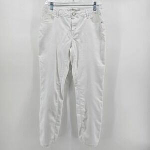 Simply Vera Vera Wang White Roll Cuff Capri Jeans Womens Size 8 Stretch Denim